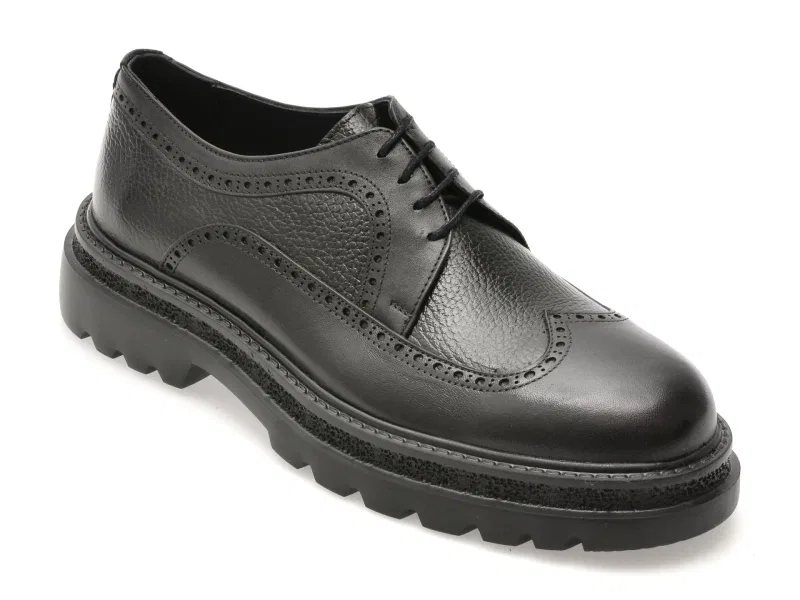 Pantofi GRYXX negri, 26530, din piele naturala