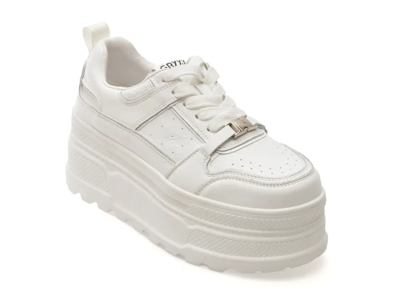 Pantofi sport GRYXX albi, 61618, din piele naturala