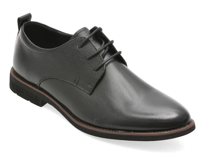 Pantofi eleganti OTTER negri, V230009, din piele naturala