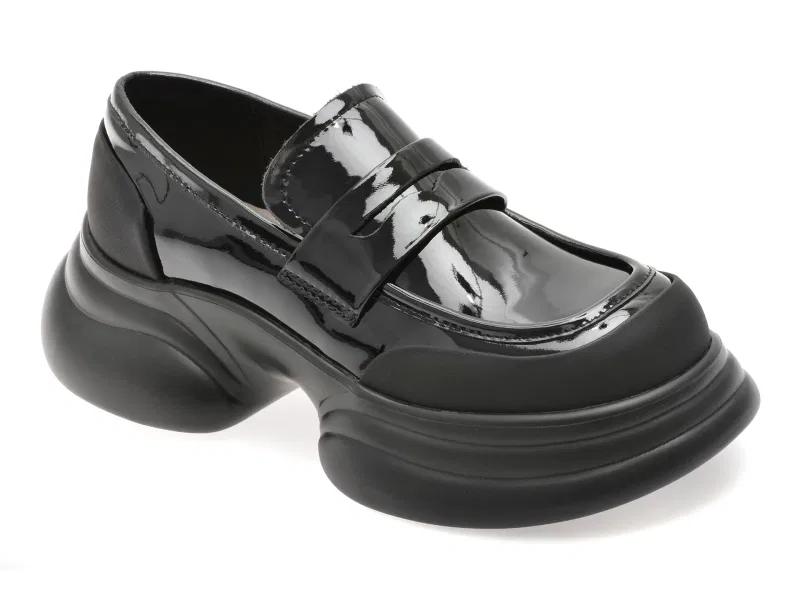 Mocasini GRYXX negri, CC01, din piele naturala lacuita