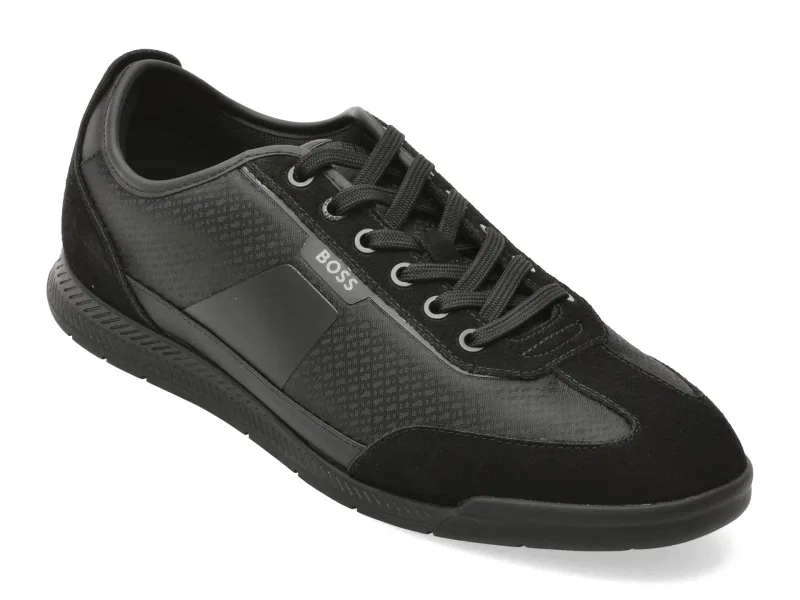 Pantofi sport BOSS negri, 7877, din material textil