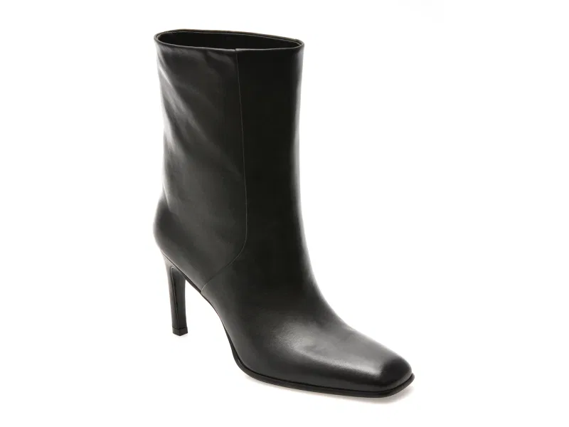 Botine elegante EPICA PREMIUM negre, 01474TB, din piele naturala