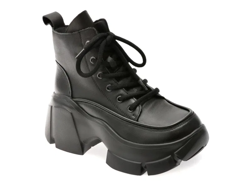 Ghete GRYXX negre, 68216, din piele naturala