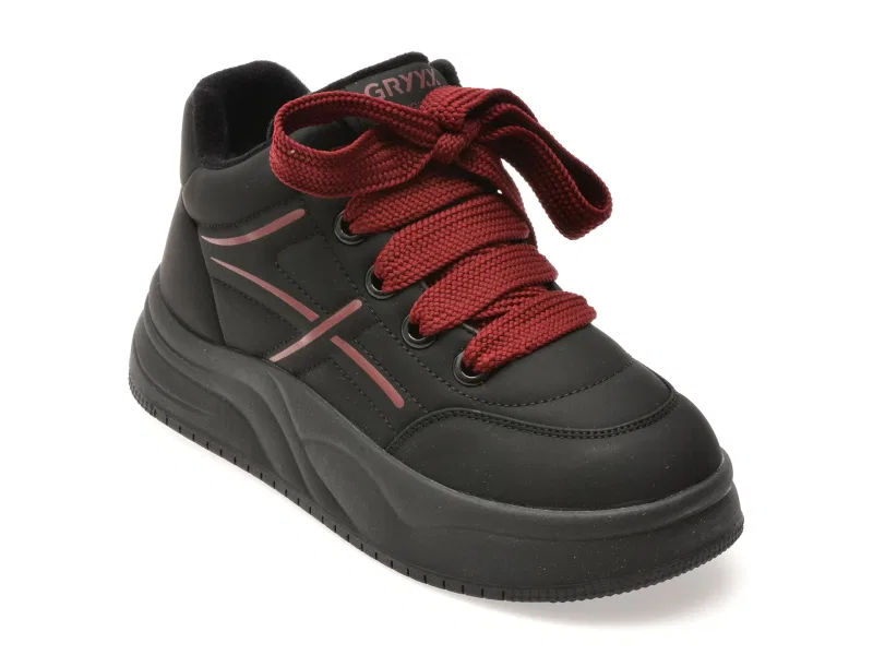 Ghete GRYXX negre, 69917, din piele ecologica