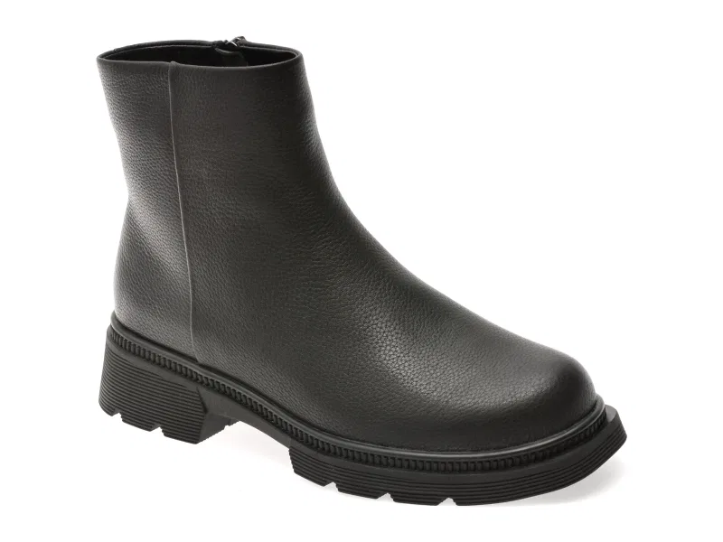 Ghete GRYXX negre, W687, din piele naturala