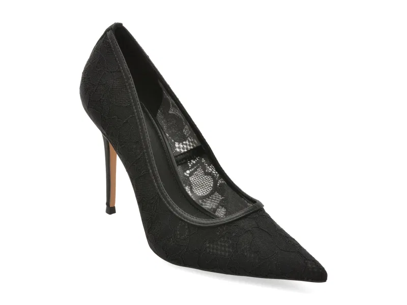 Pantofi eleganti ALDO negri, STARRLA 001, din material textil