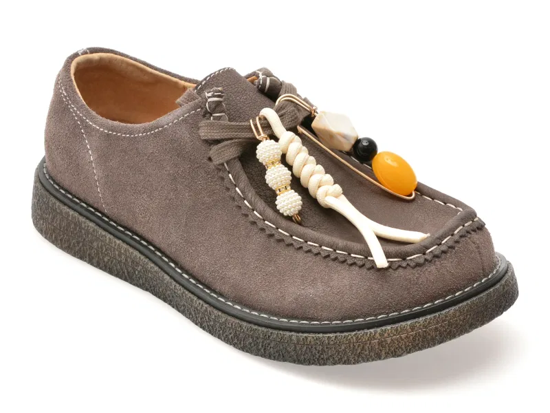 Pantofi GRYXX gri, 9320, din piele intoarsa