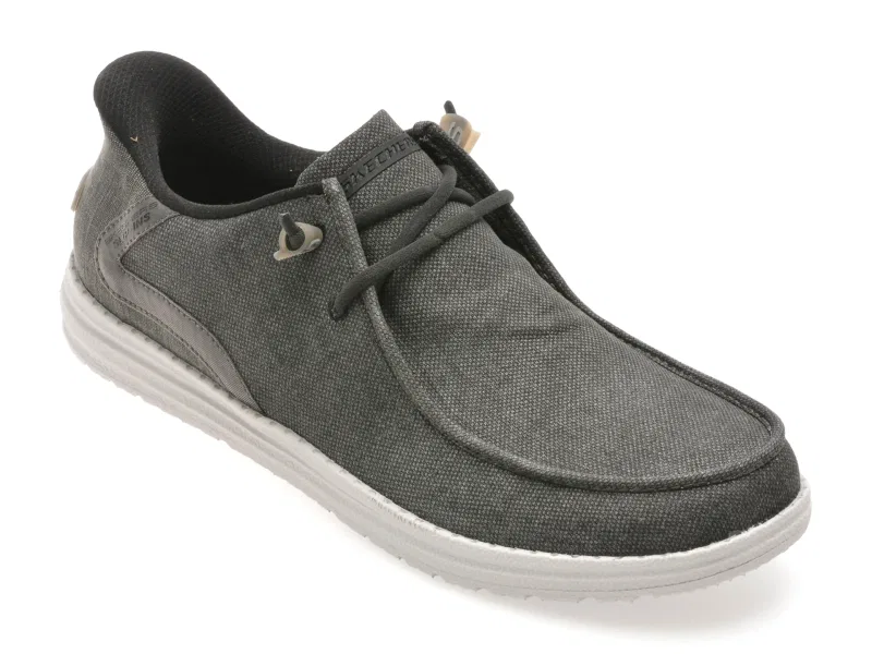 Mocasini SKECHERS gri, MELSON, din material textil