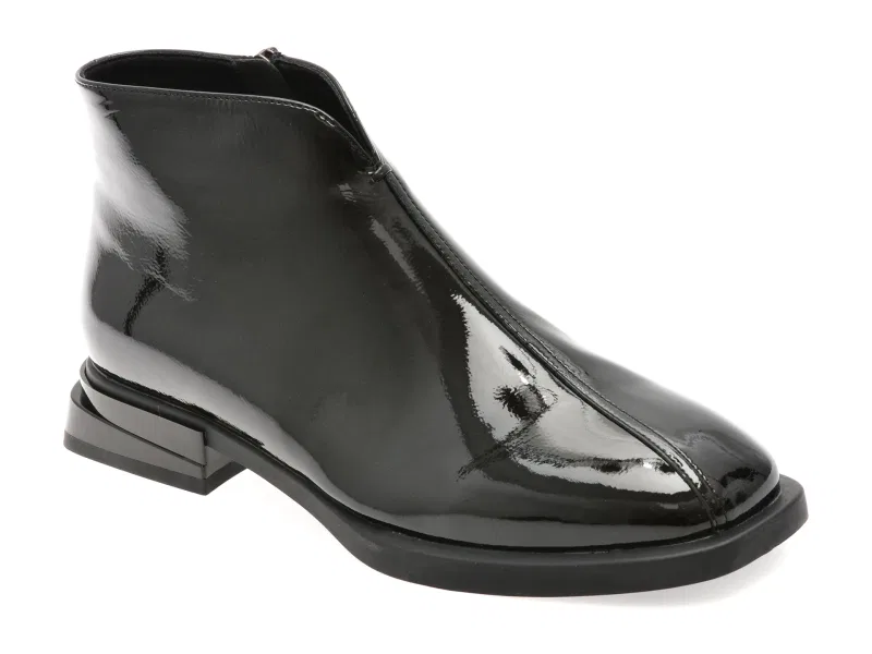 Ghete GRYXX negre, DX1268, din piele naturala lacuita
