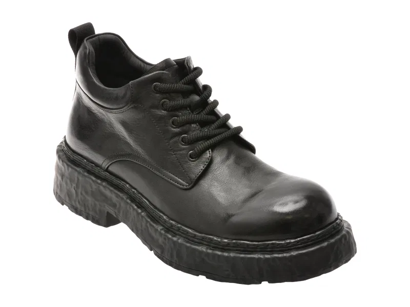 Ghete GRYXX negre, K7101, din piele naturala