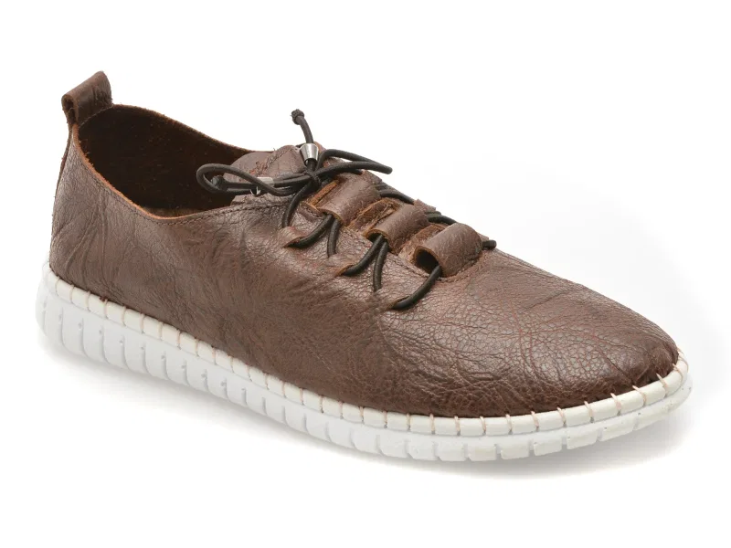 Pantofi EVIDA maro, EV2901, din piele naturala