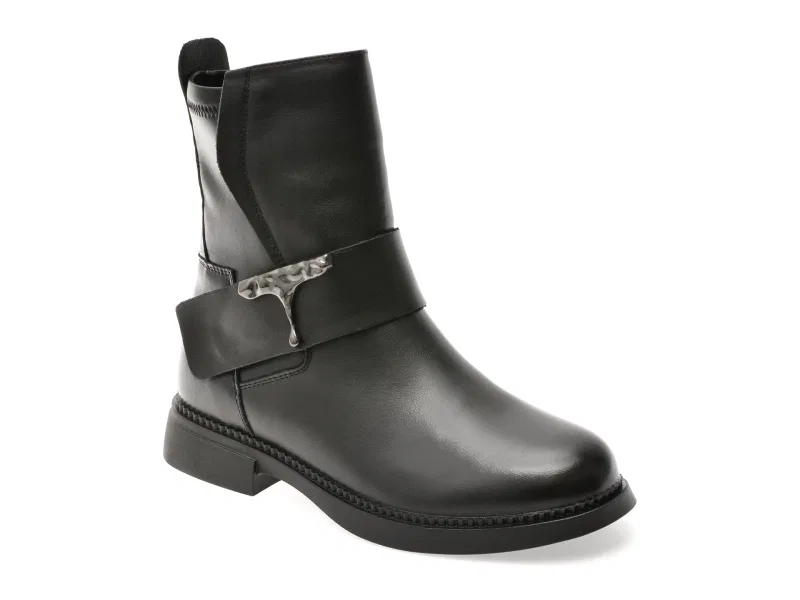 Ghete GRYXX negre, G719, din piele naturala
