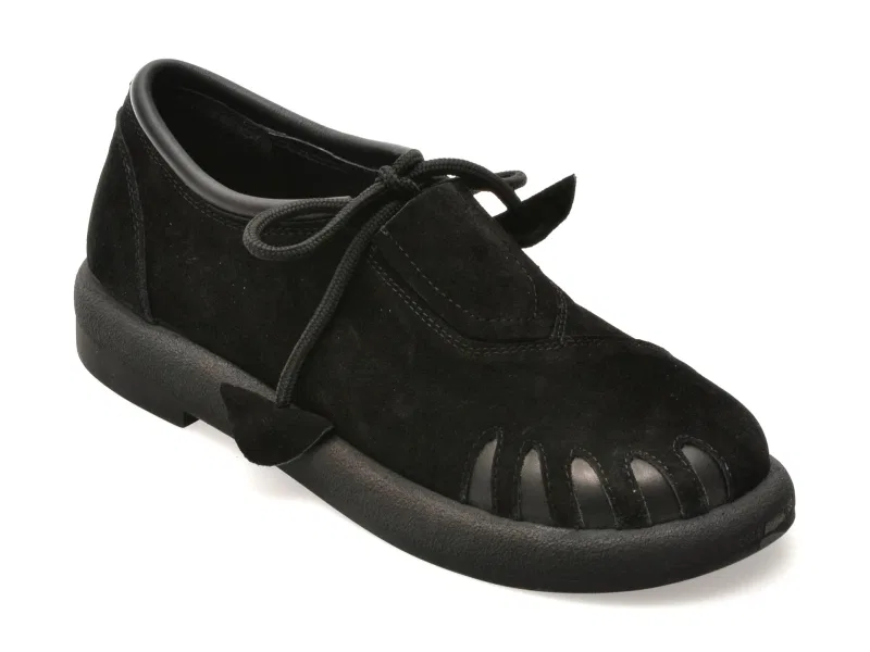 Pantofi GRYXX negri, 213011, din piele intoarsa