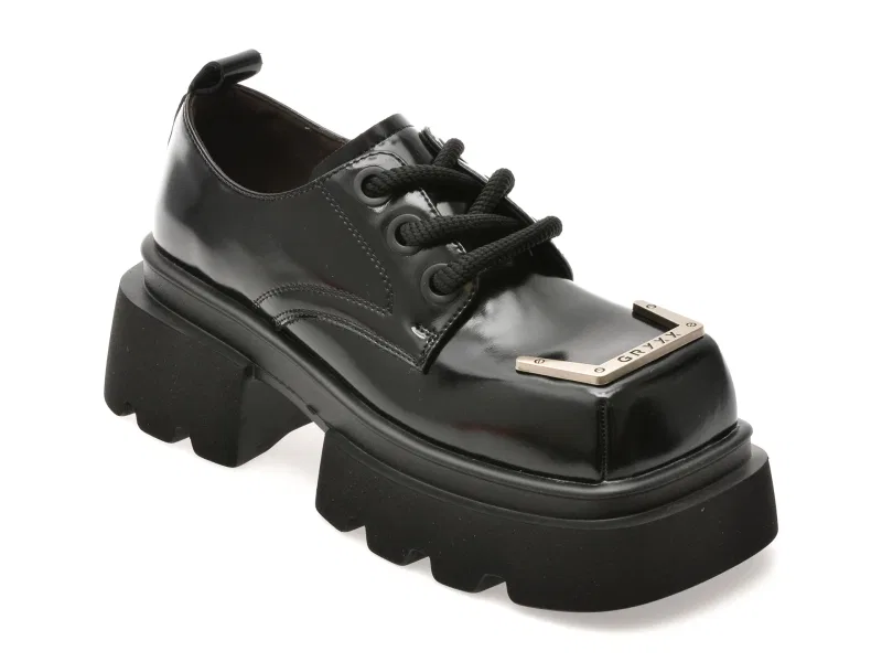 Pantofi GRYXX negri, 8502, din piele naturala